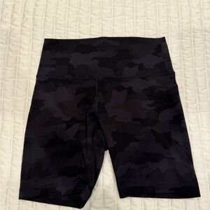 lululemon athletica Black Camo Bike Shorts